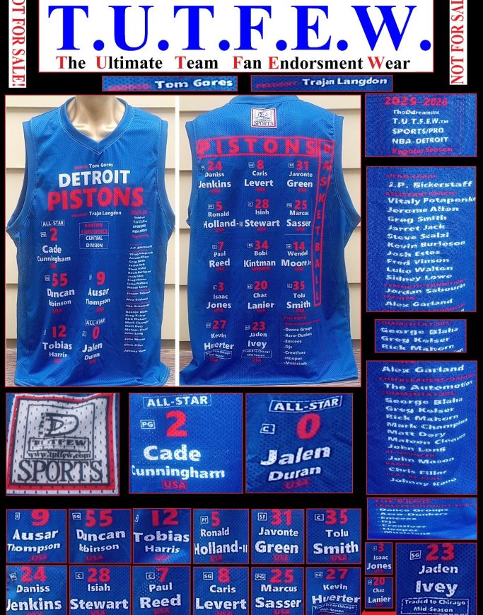 Personal fanwear. 2025-2026 Regular season of a professional Detroit Basketball team's design.