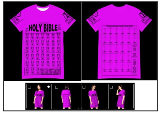 The D Dreams Inc T.U.T.F.E.W./Color Collar/Holy Bible/KJV/Black Ink/Dress The D Dreams Inc T.U.T.F.E.W./Color Collar/Holy Bible/KJV/Black Ink/Dress